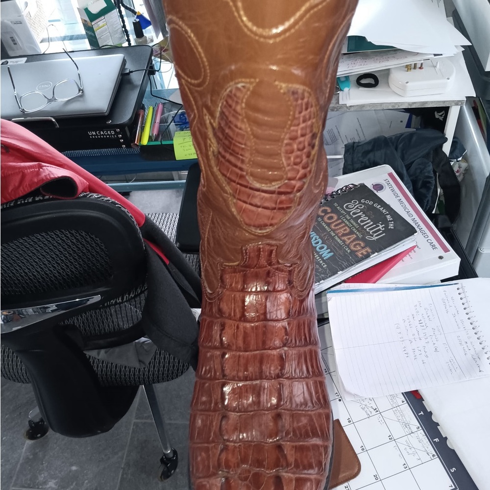 Men's Brown Crocodile Leather Boots